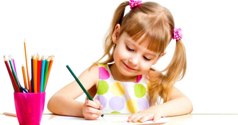 Child colouring in