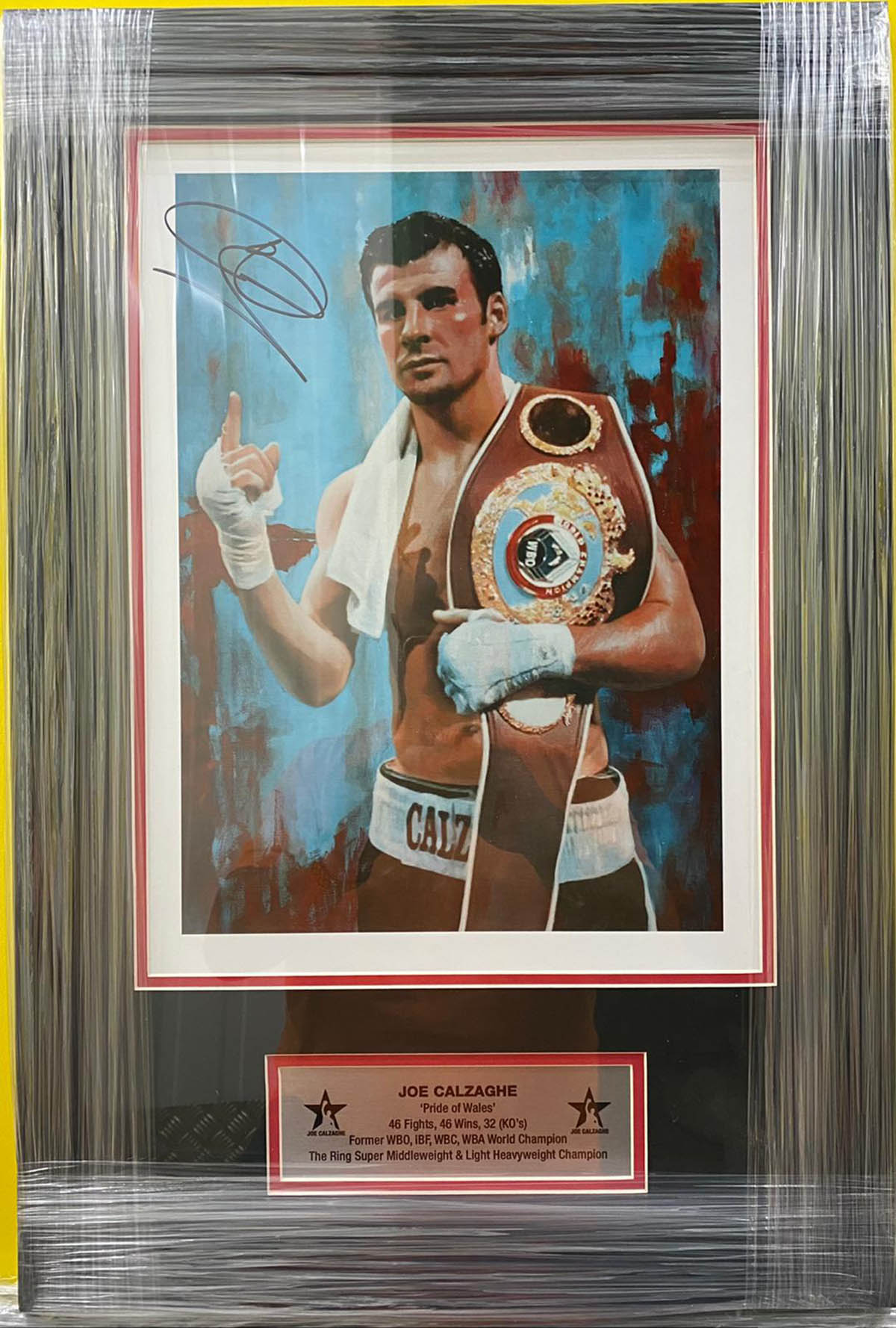 CLOSED WIN a framed hand signed print of the iconic Welsh former