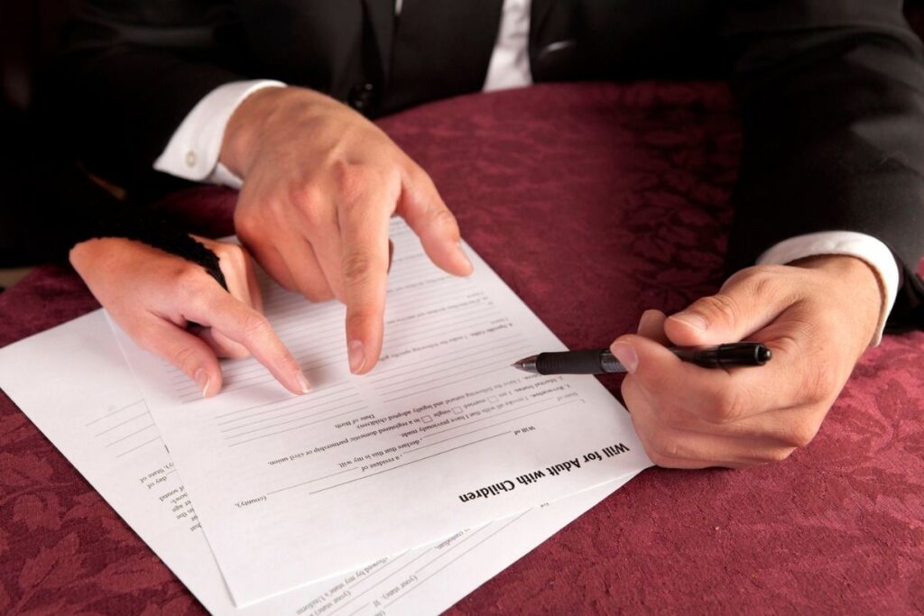 Preparing a will