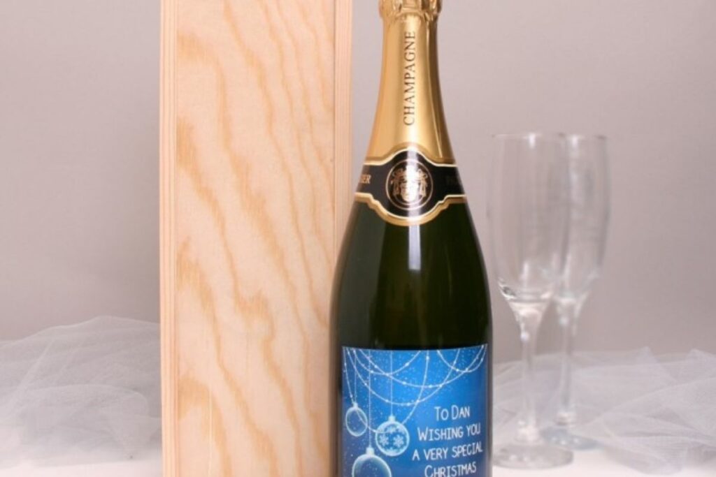 personalised champagne gift