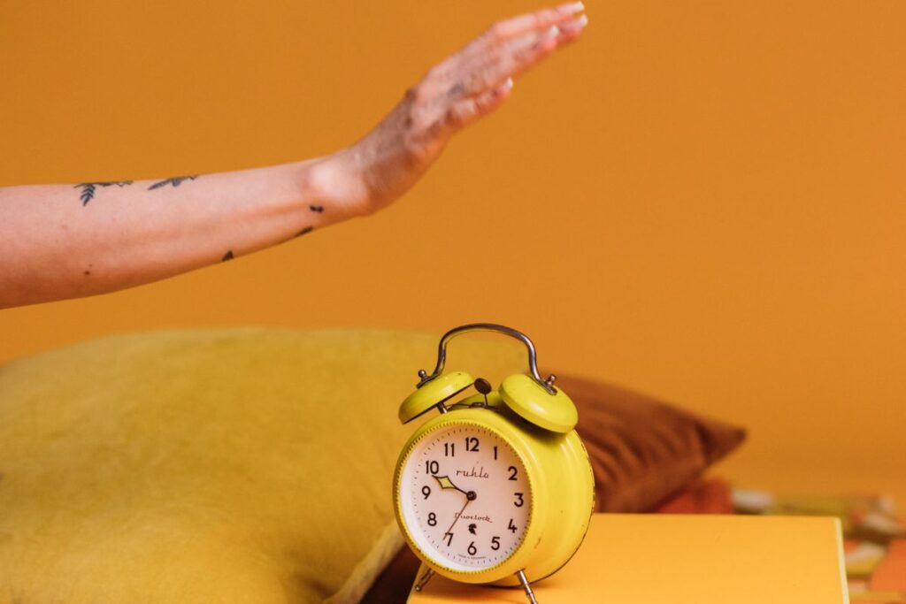 out of bed when it's cold