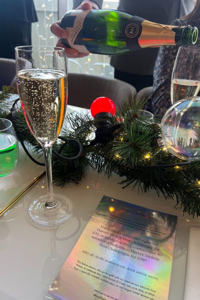 Christmas dining Harvey Nichols Leeds