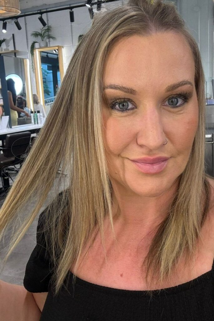 before hair extensions 
