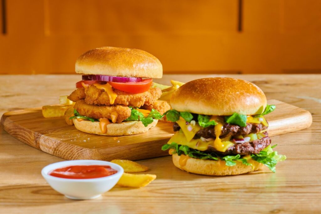 The Burgers at Brewers Fayre