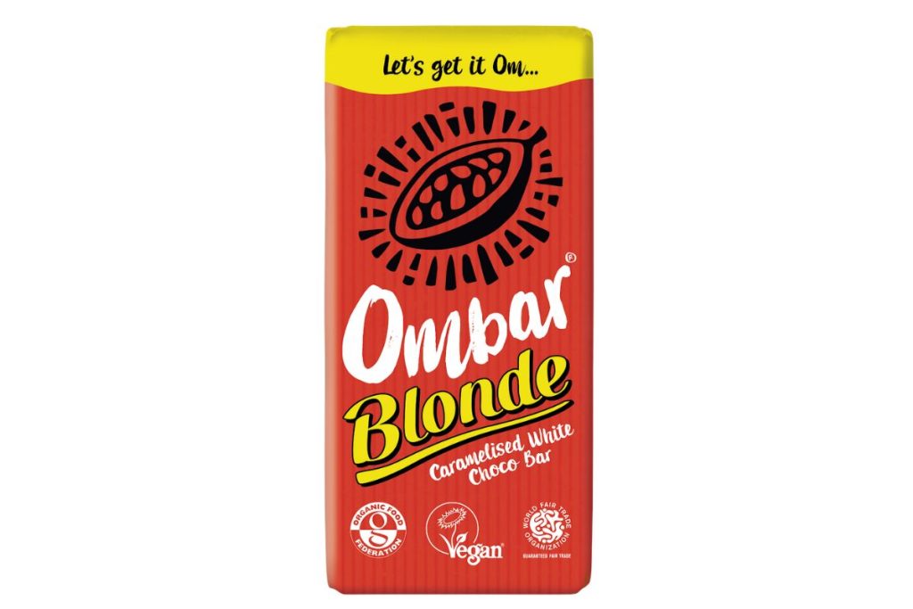 Ombar new blonde chocolate in the free from aisle