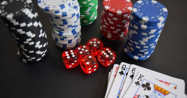 Casino chips and cards