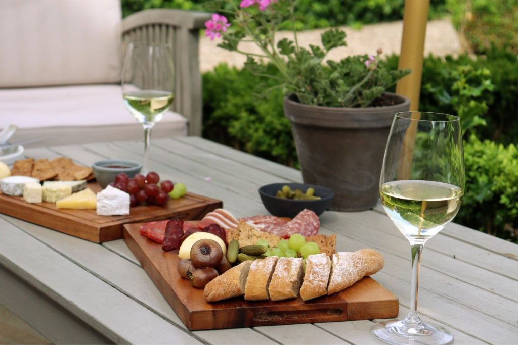 charcuterie and wine bar at The Devonshire Arms
