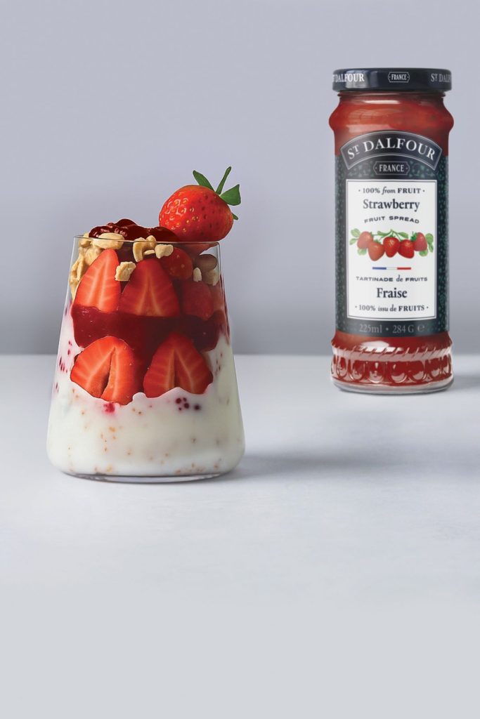 Summery breakfast by St Dalfour food and drink