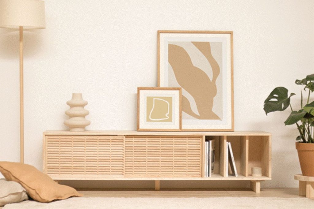 solid wood TV stand