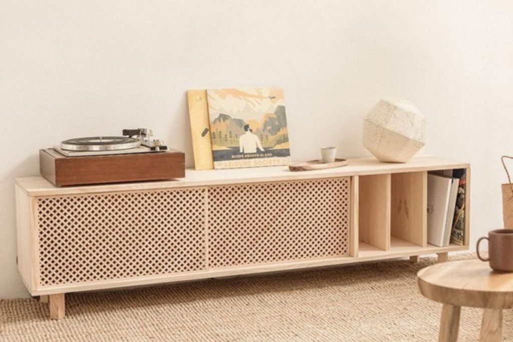solid wood TV stand