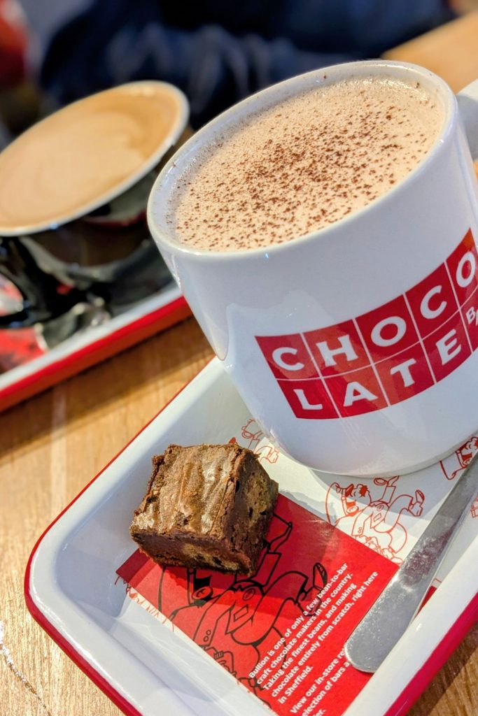 Hot choc at Leah's Yard