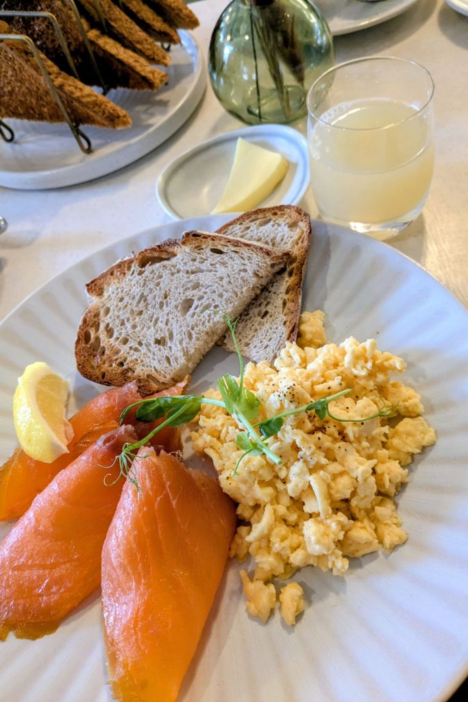 Smoked Salmon and scrambled eggs 