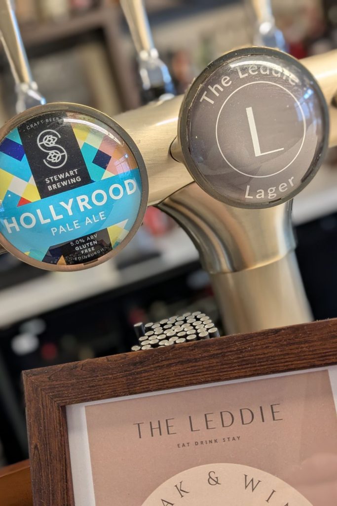 Local lagers on pump  in the bar