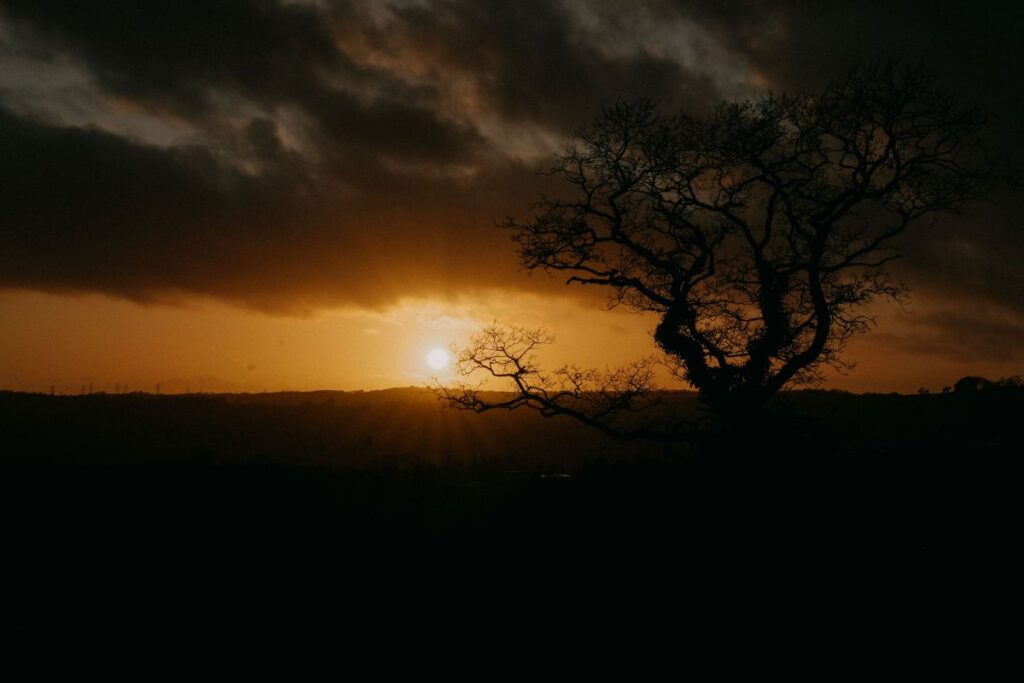 Sunset at Ty Penbryn in Wales