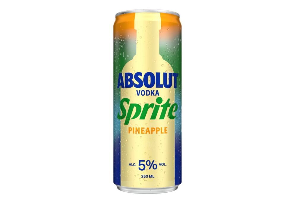 Absolut + Sprite Pineapple canned drink