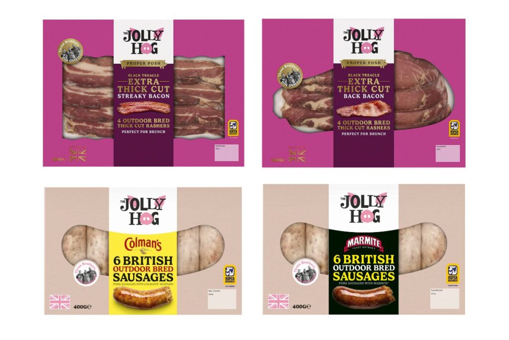 The Jolly Hog bacon and sausages