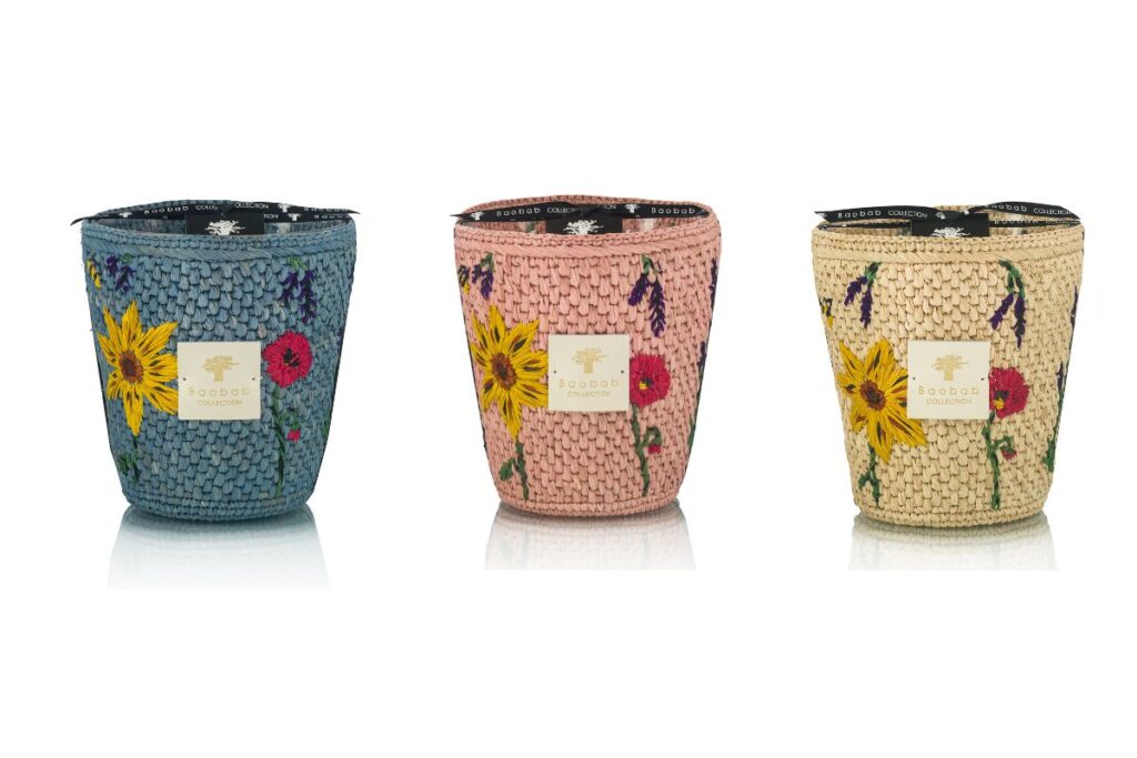 Baobab Collection Candles - Florals Pastels and Bright Colours