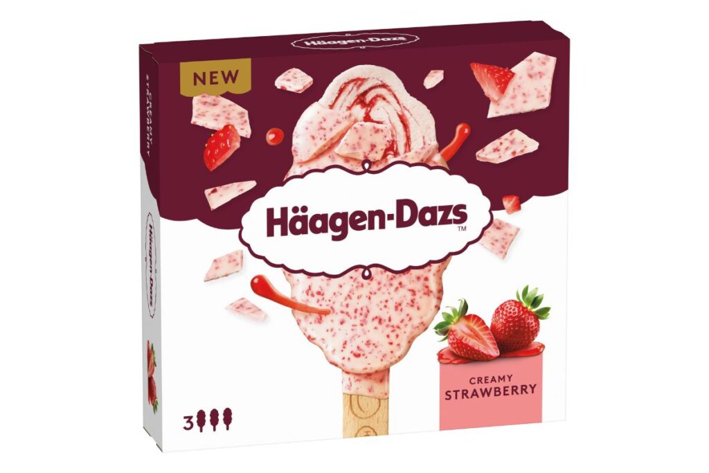 Haagen-Dazs Creamy Strawberry Sticks - New Food & Drink