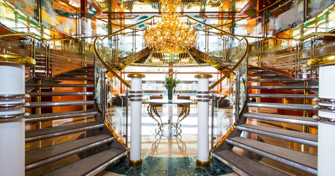 Sunborn Yacht Hotel London interior staircase