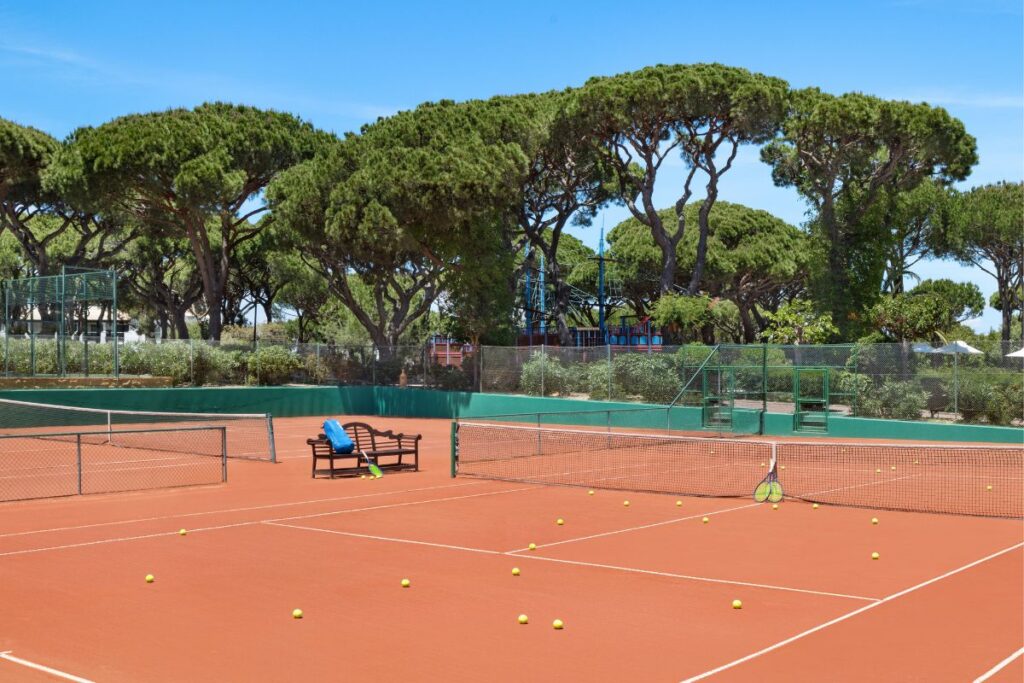 tennis at Pine Cliffs Resort in the Algarve