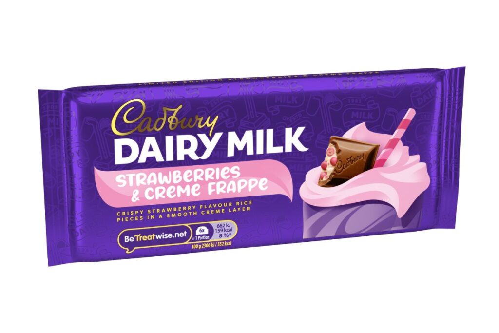 Cadbury Dairy Milk Strawberries & Creme Frappe