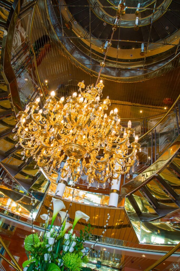 Stunning lighting onboard Sunborn Yacht Hotel