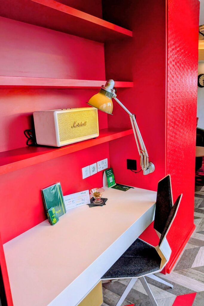 Desk & Radio in Room 615