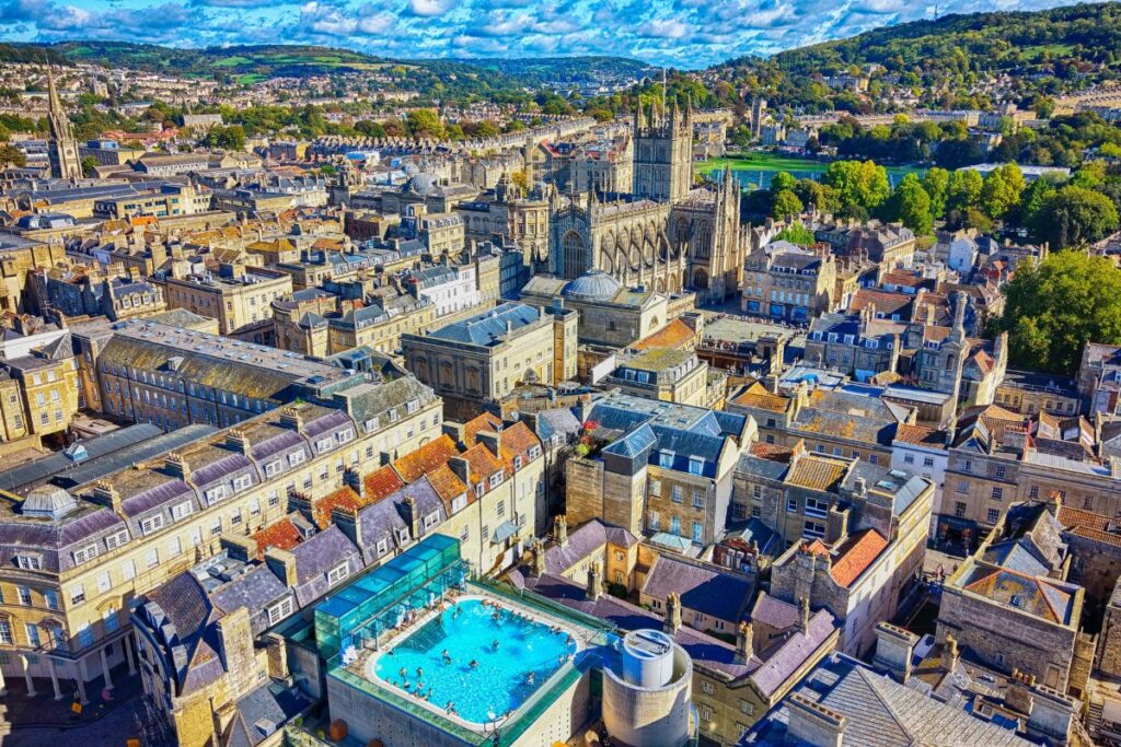 Visit Bath - birds eye view of Bath