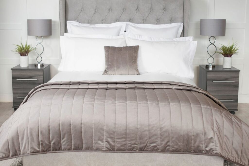 belledorm cushion, throw and runner - summer bedding