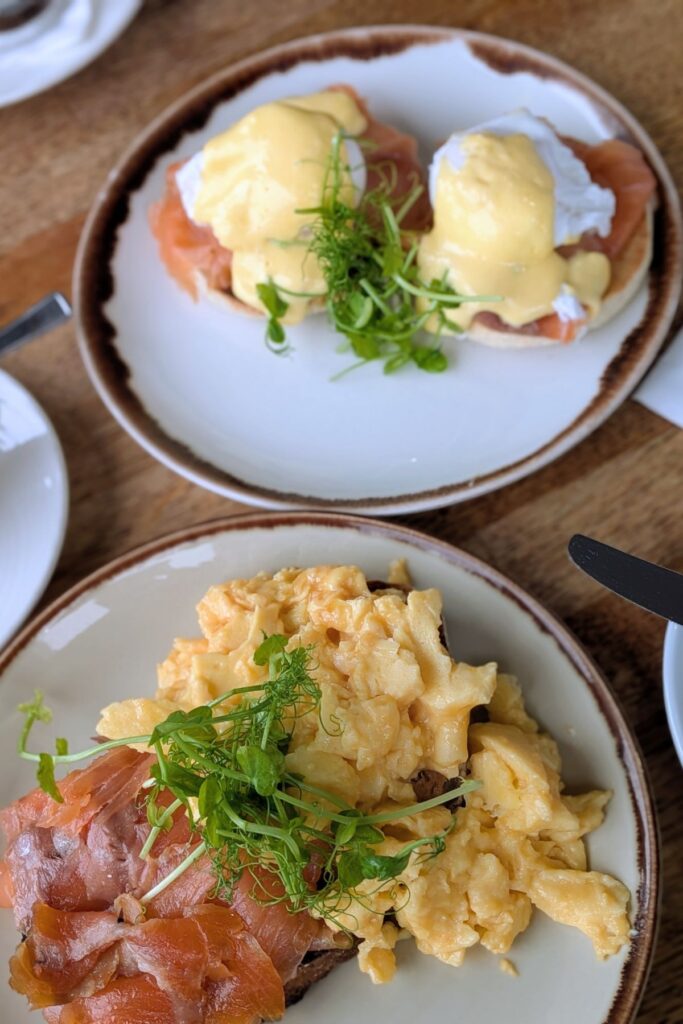 Scottish Smoked Salmon and Eggs Royale breakfast