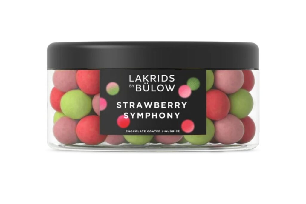 Lakrids by Bulow Strawberry Liquorice coated in chocolate