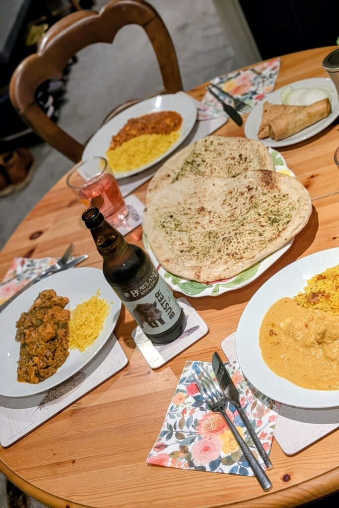 Curry and dinner from Booths