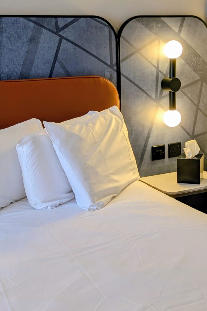Bedside table at Leonardo Hotel Newcastle