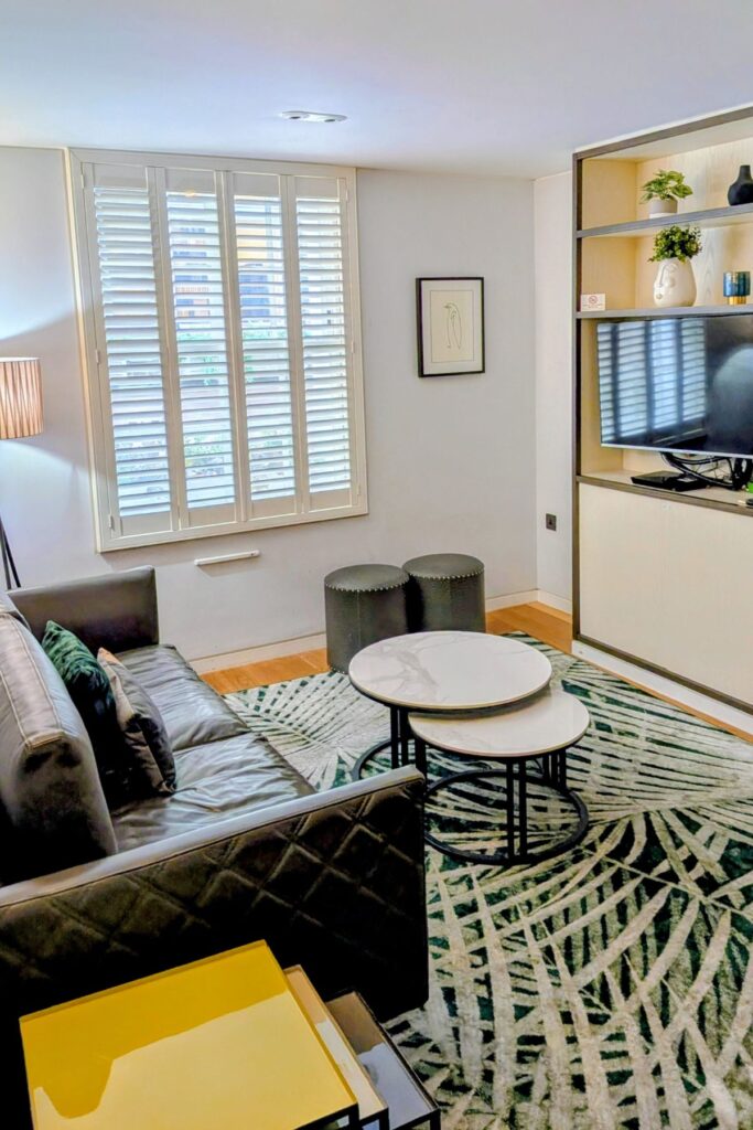 Living Room at Globe Apartments